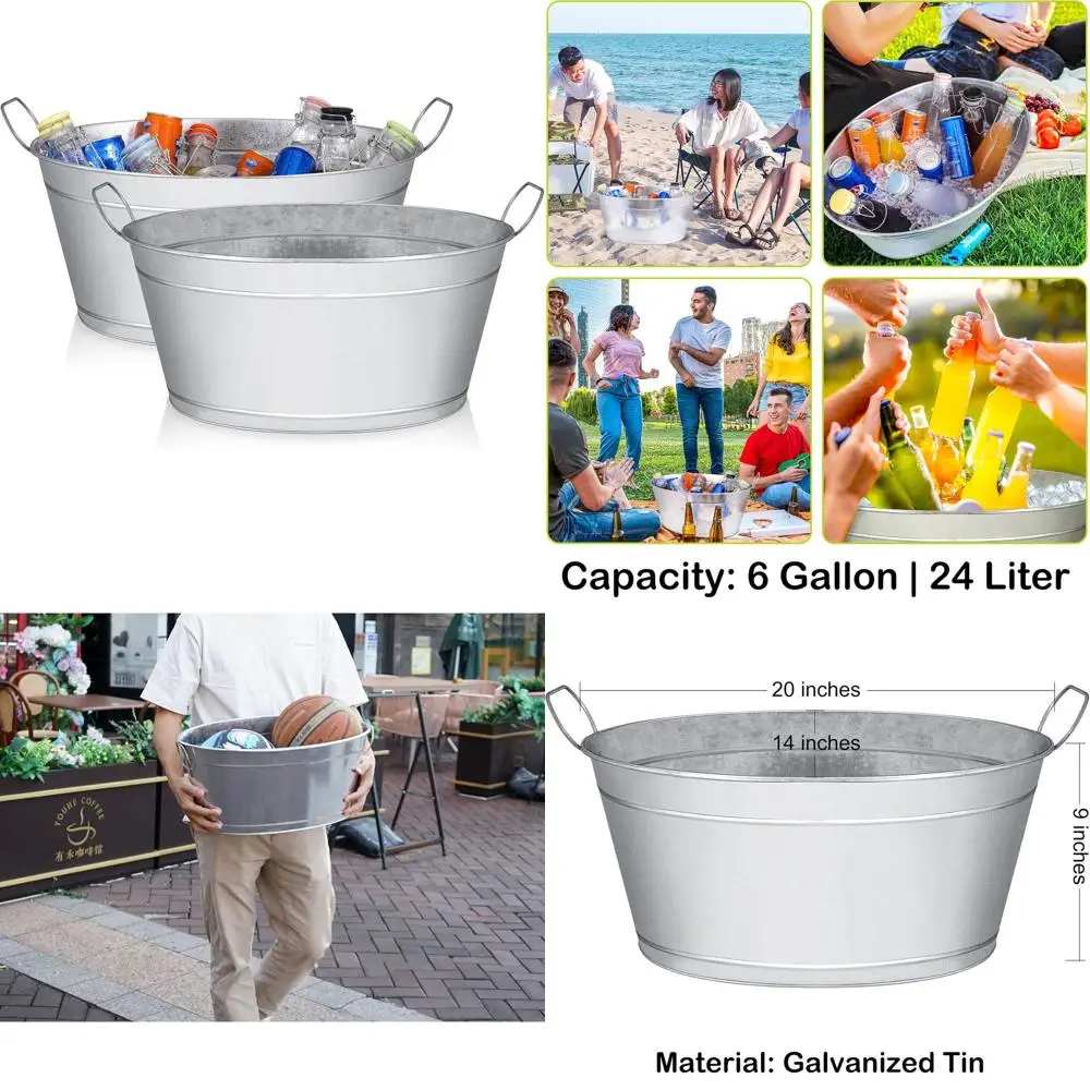 

Двойные стальные емкости для напитков объемом 6 галлонов, 20x14x10 дюймов