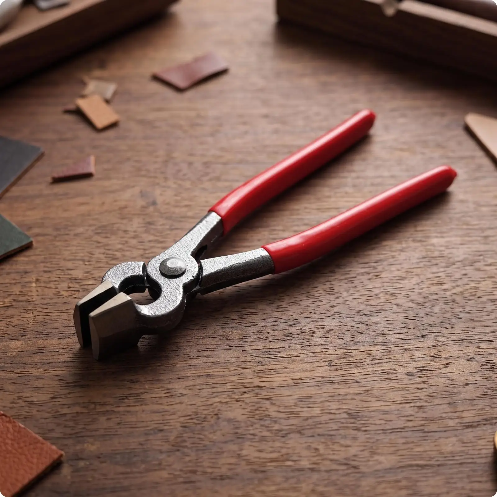 Leathercraft Pliers Metal Flat Nose Manual Tool for Leather Edge Creasing Seam Flattening and Bonding