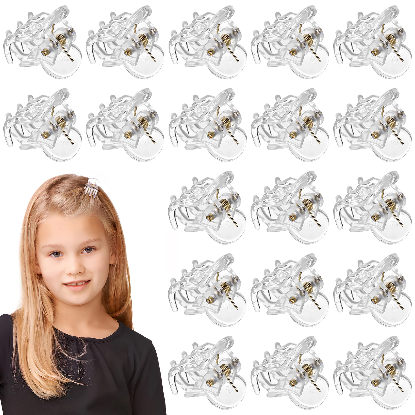 

36 pcs Small Grip Hair Clips Women Pearlescent Claw Accessories Girls Chunky Jaw Styling Tools Hair Decorations Waterproof