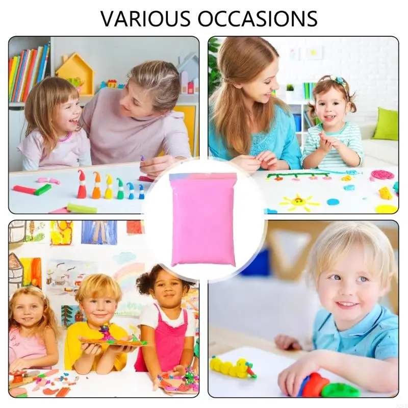 مجموعة مكونة من 4 قطع من طين التشكيل الآمن ذو الألوان الزاهية للأطفال والحرف الفنية 100 جرام لكل مشروع حرفي تعليمي أساسي A2UB #4