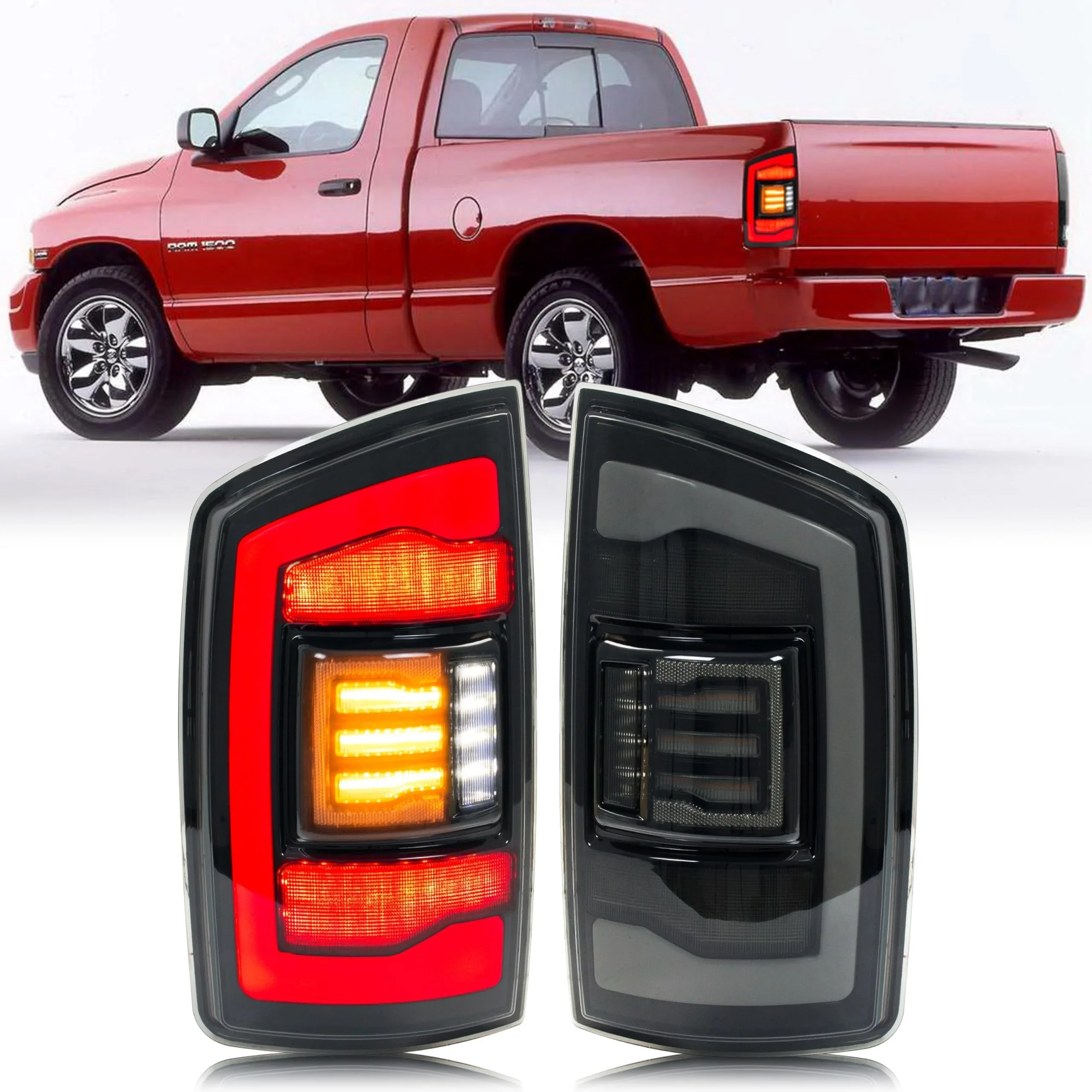 

Автозапчасти, светодиодный задний фонарь для Dodge Ram 2002 2008 3-го поколения Ram 1500 2500 3500, динамический указатель поворота, тормозной задний ход, DRL