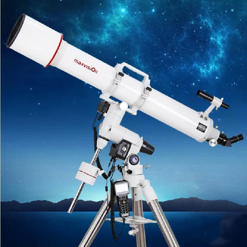 Maxvision 127/1200mm Achromatic Refractive Astronomical Telescope EXOS-2 GOTO German Equatorial Mount 2 Inches Stainless Tripod