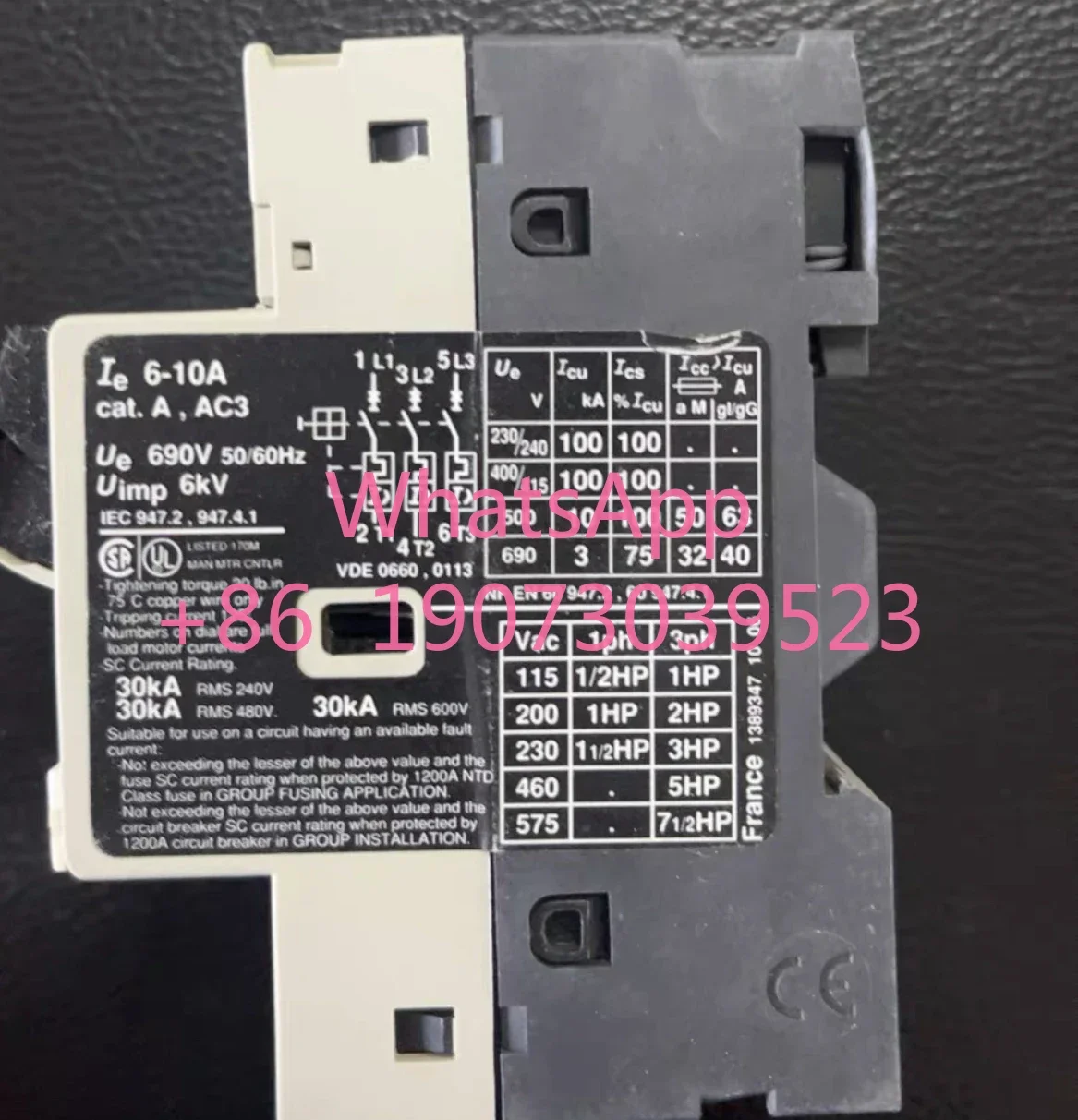 Novo disjuntor do motor GV2ME14