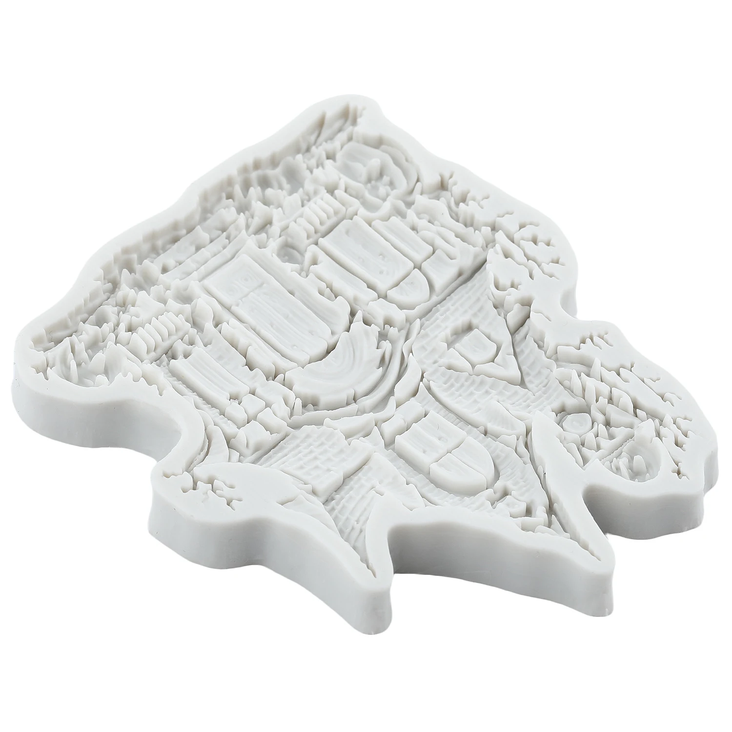 هالوين منزل مسكون قوالب السيليكون منزل فندان أدوات تزيين الكعكة قطاعات الكيك الشوكولاته الحرفية معجون اللثة بوليمر كلاي #6