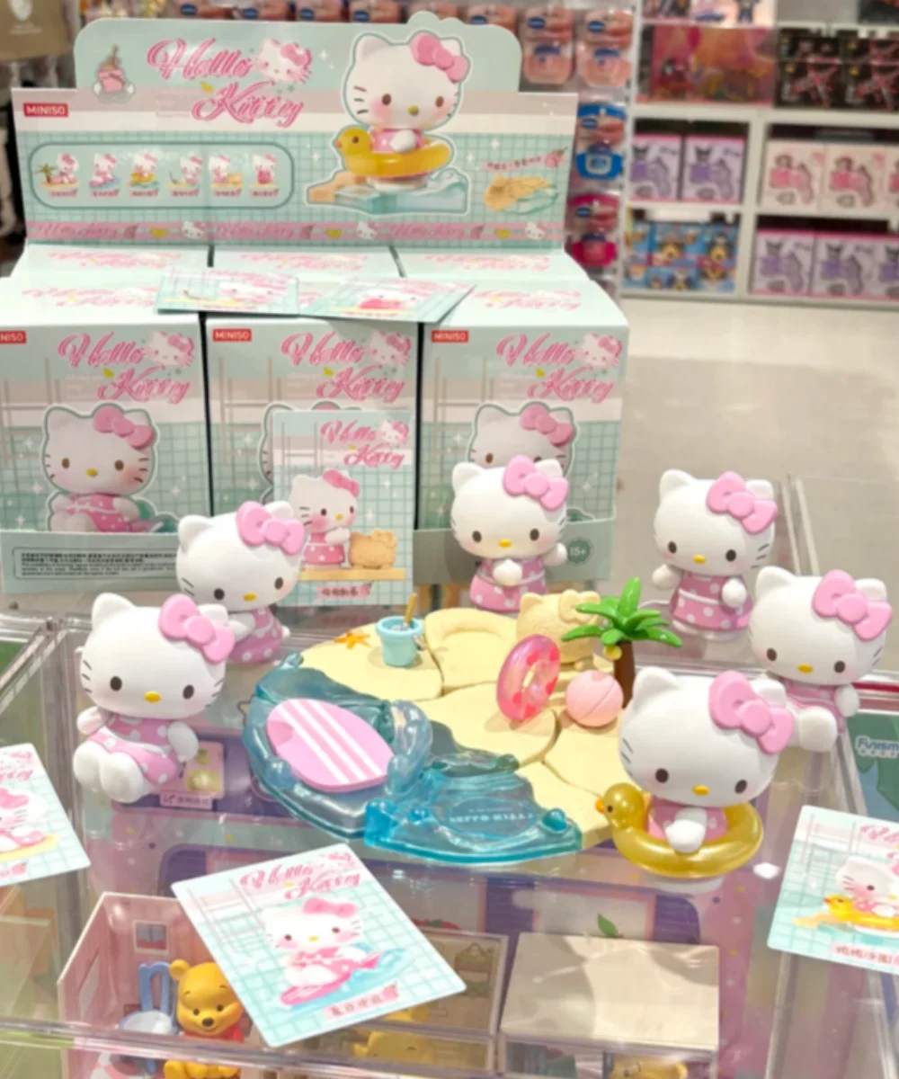 

Hello Kitty слепая коробка, мобильная согревающая сердце, праздничная серия, креативные аксессуары с изображением котенка, украшения, сердце для девочек, подарок на день рождения