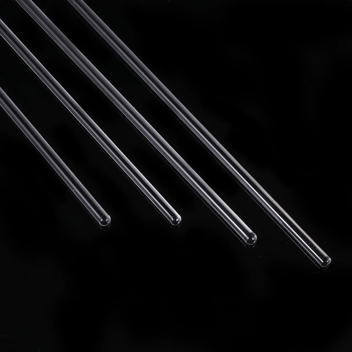 

12Pcs Transparent Round Head Glass Rod Glass Stirring Bar for Laboratory Chemical Tests Beverage Stirrer Coffee Milk Tea Honey
