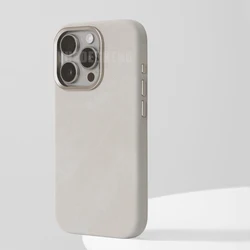 Luxury Fiber Leather For MagSafe Magnetic Wireless Charge Case For iPhone 17 16 Pro Max 15 14 13 12 Plus Soft Shockproof Cover
