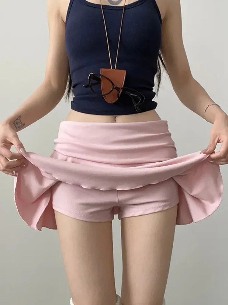 Damen Golf-Sportrock Hochgeschnittener Plissierter Gefütterter Activewear-Rock Hochelastischer Fitness-Kurzrock – Detail 11