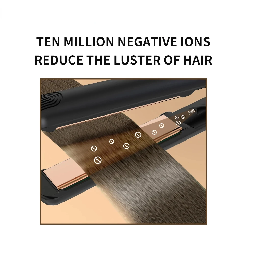 Оригинальный керамический утюжок для выпрямления волос, 1, пластины | Черный профессиональный выпрямитель для волос и бигуди для салона Planchas pelo
