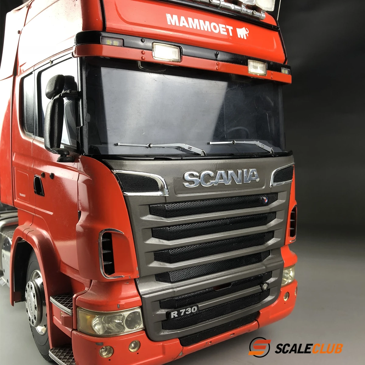 Scaleclub Model Trailer Dirt Head 1/14 Climbing 1/10 Drift Car With Simulation Metal Wiper For Tamiya Lesu For Scania Man