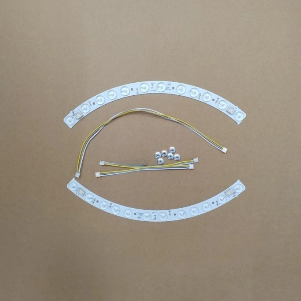 Fan shaped LED round ceiling light strip 3 stage dimming two color options for living room bedroom 2835 LED models 2/3/4