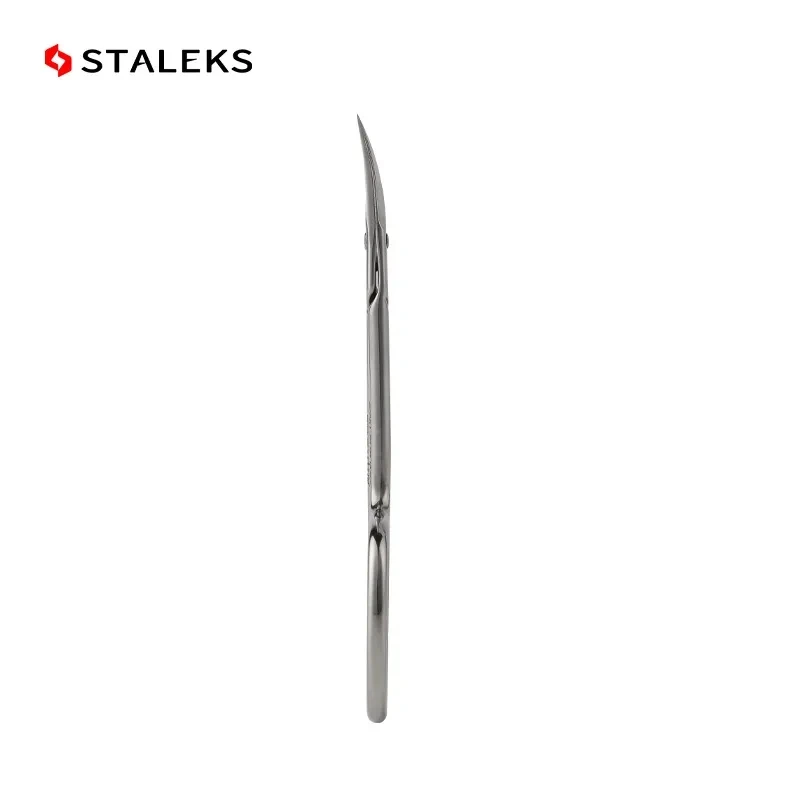 STALEKS SE-11 Nail Cuticle Scissors Stainless Steel Eyebrow Scissors Trim Nose Hair Precision Makeup Tool For Left-handed Users