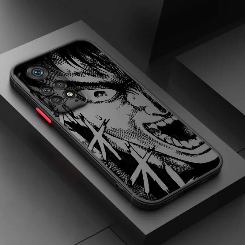 أنيمي Berserk ل Xiaomi Redmi ملاحظة 14 13 12S 12 توربو 11T 11E 11S 10S 10 Pro Plus ماكس متجمد جراب هاتف #5