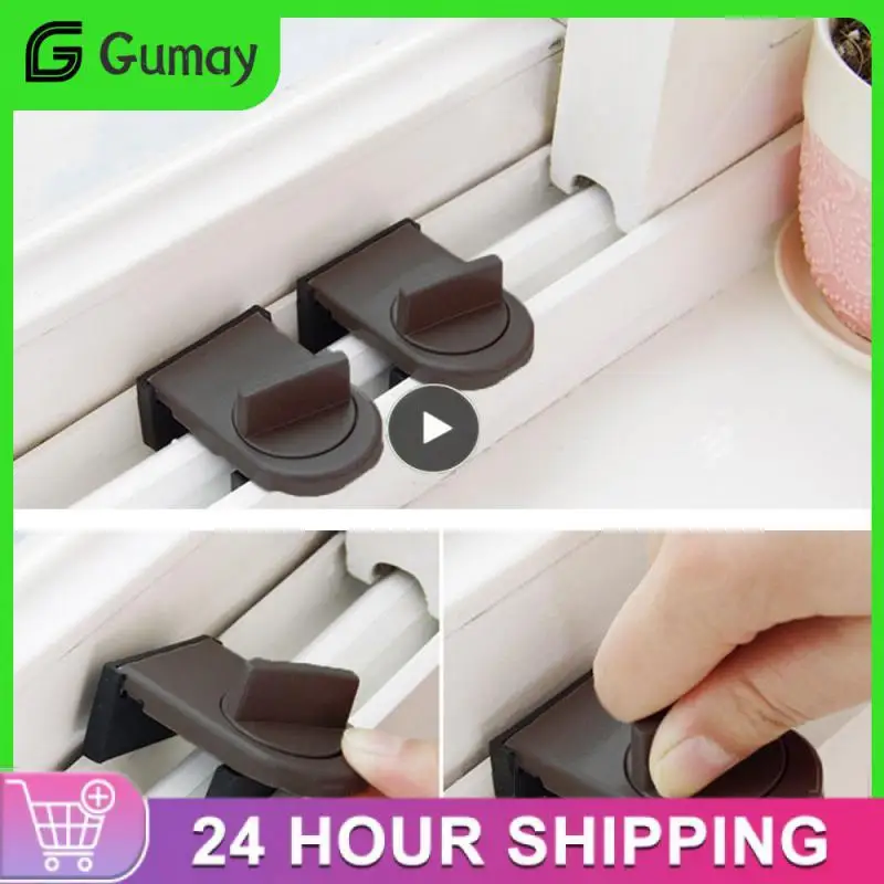 1/Sliding Sash Stopper Cabinet Locks Straps Anti-Theft Lock Window Sliding Door Child Security Doors Kids Baby Safety