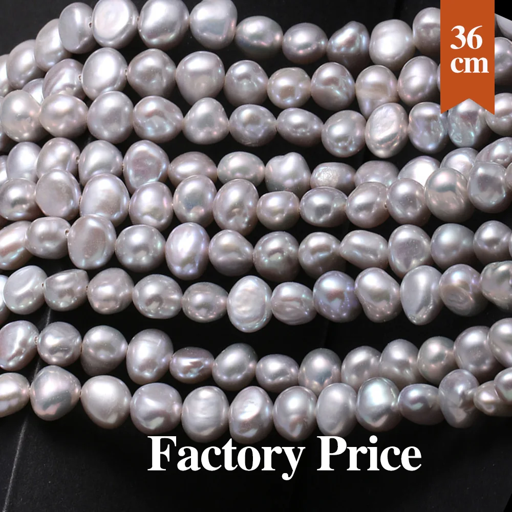 

4-10mm Natural Freshwater Gray Pearl Beads Two Sided Shining Pearl Loose Spacer Beaded for Making DIY Jewerly Necklace Bracelet