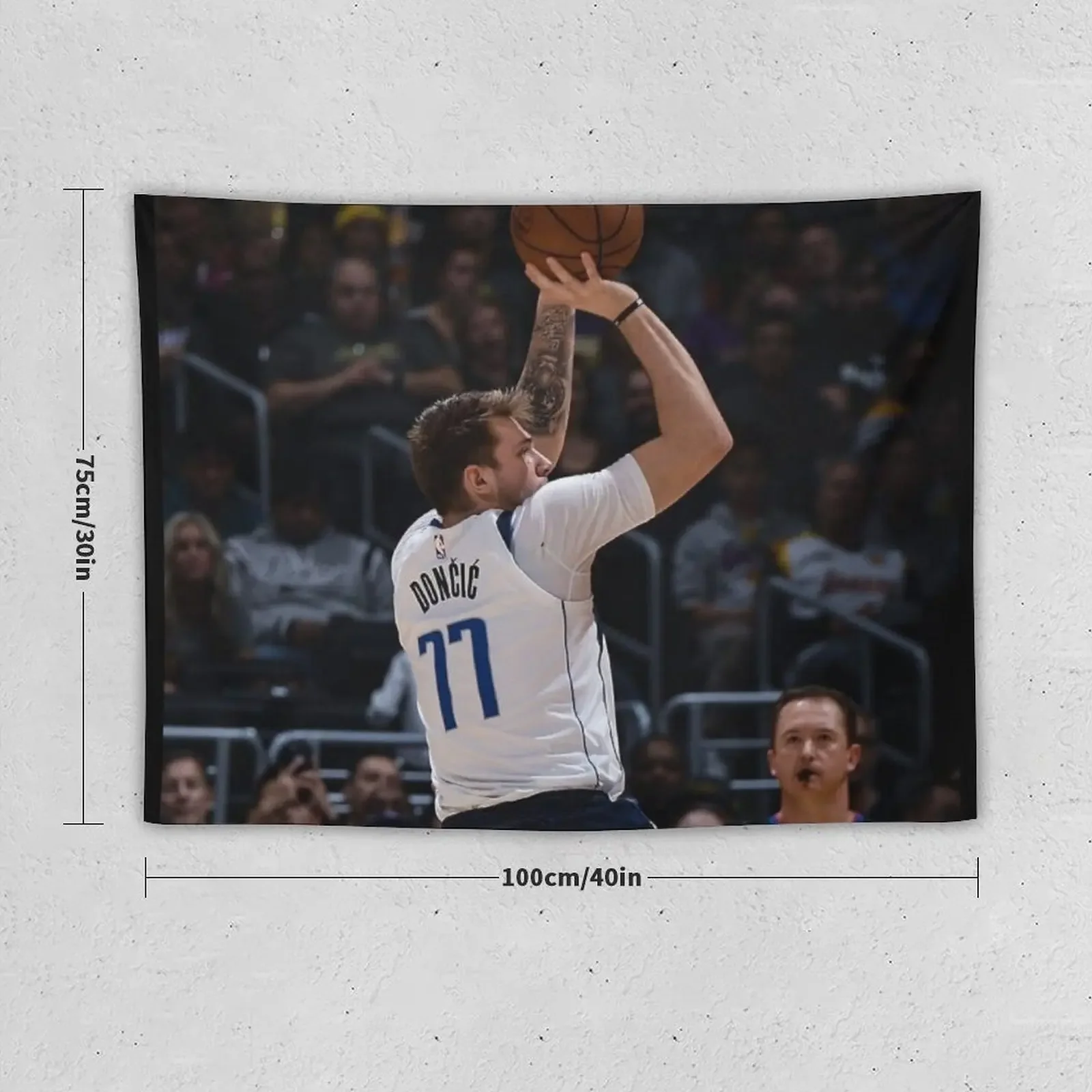 Doncic Luka Jump Tapestry Wall Deco Room Decorations Aesthetic Tapestry