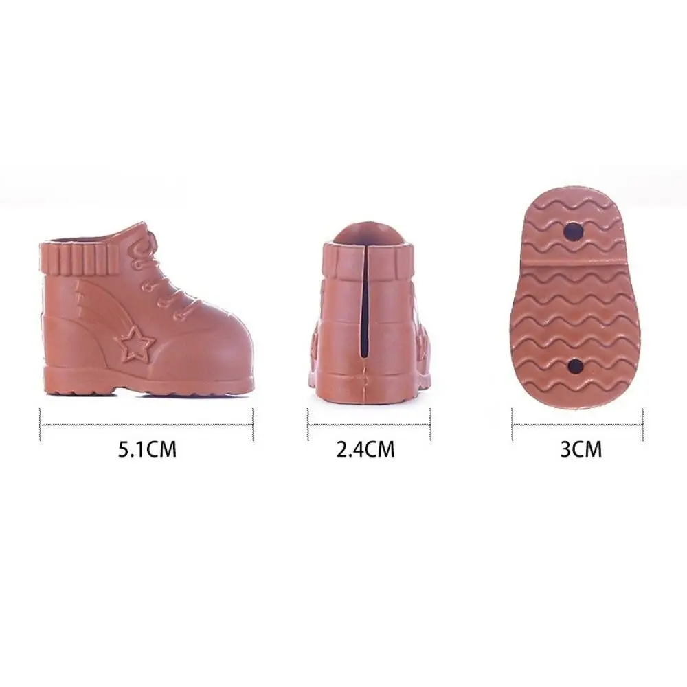 1 Pair Removable Figure Roll Skates Fits Foot Soles 4x3cm PVC 1/6 Skating Shoes Tiny Plastic Shoe For Paula /Salon /Mia
