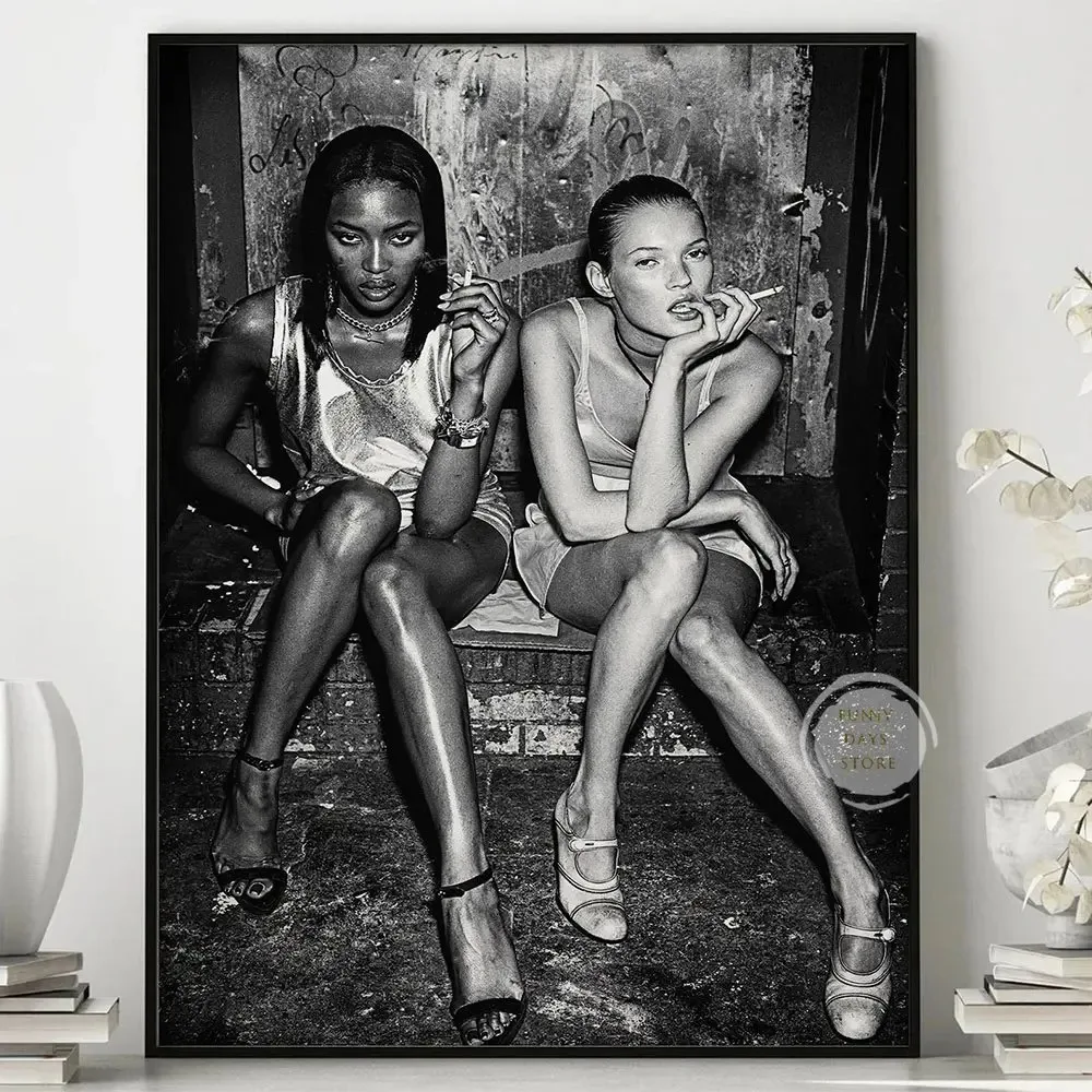 Vintage Sexy Supermodel Kate Moss Poster: Why This Smoky Canvas Art Belongs  on Your Wall