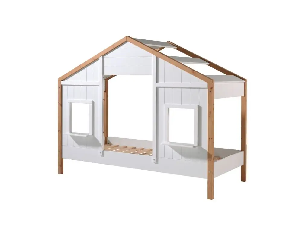 *Eco-Friendly Wooden Bed Set Kids' House Shape Versatile for Bedroom School Hotel Dining Living Room Park Use