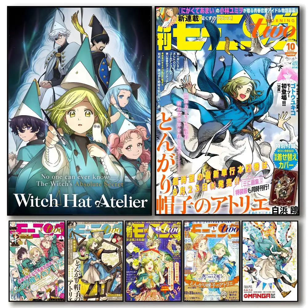 Fantasy Manga W-witch Hat Atelier Poster Trendy Aesthetic Wall Art Poster for Dorm Room Bedroom Decor