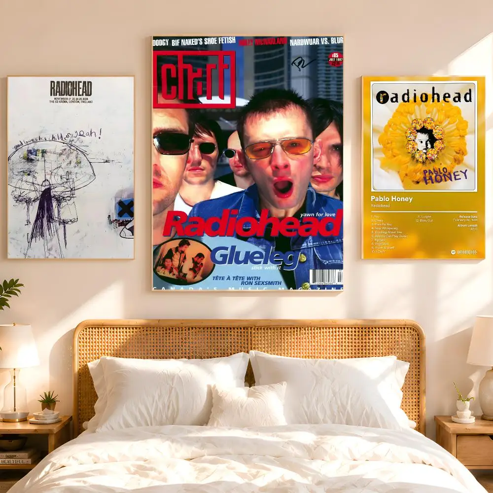 Band Radiohead Poster 1PC HD Matte Peel And Stick Wall Decor For Bedroom Living Room Dorm Office