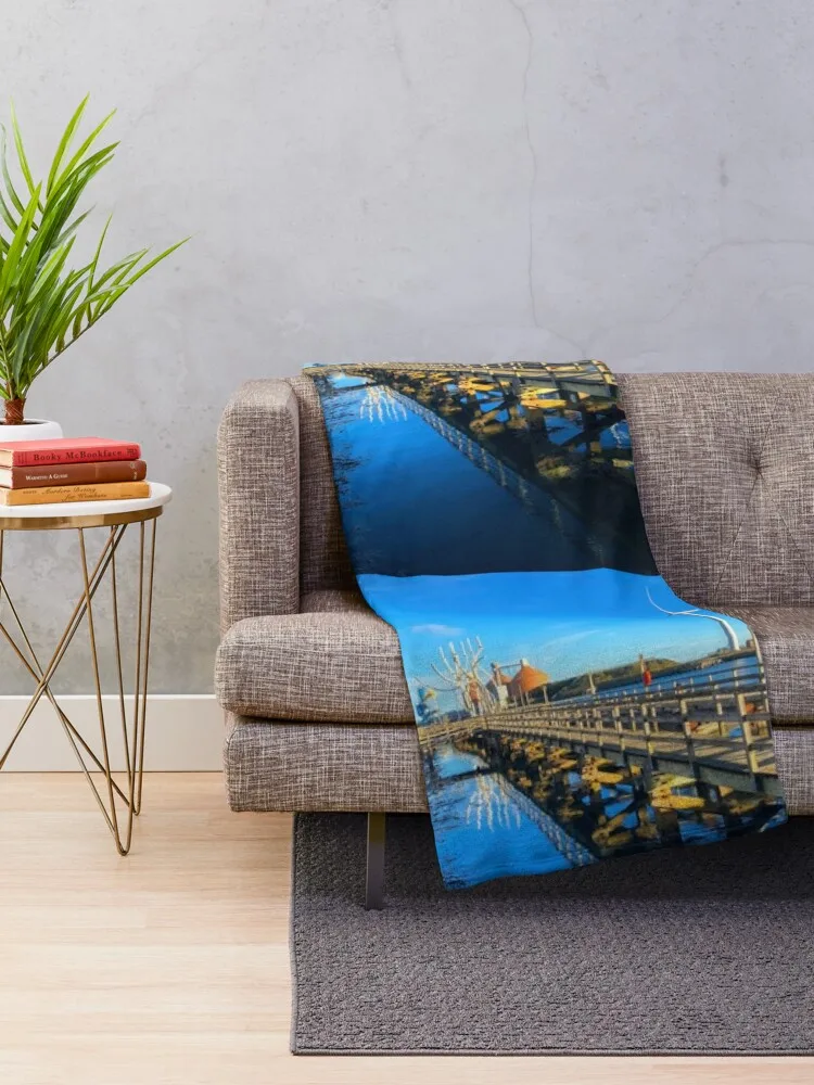 River Blyth Reflections - Portrait Throw Blanket Luxury Throw Summer Blankets