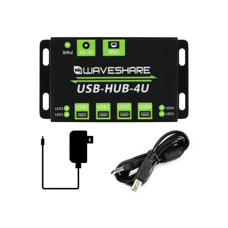 SMEIIER Industrial Grade USB HUB, Extending 4x USB 2.0 Ports adopt MTT technology, allows stable and smooth 4x USB connections