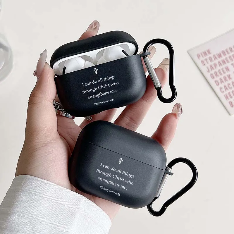 Inspirational Christian Faith Headphone Case for Apple for Airpods 1/2 3 4 Pro and Pro2 Case Earphone Cover Gifts for Men Women