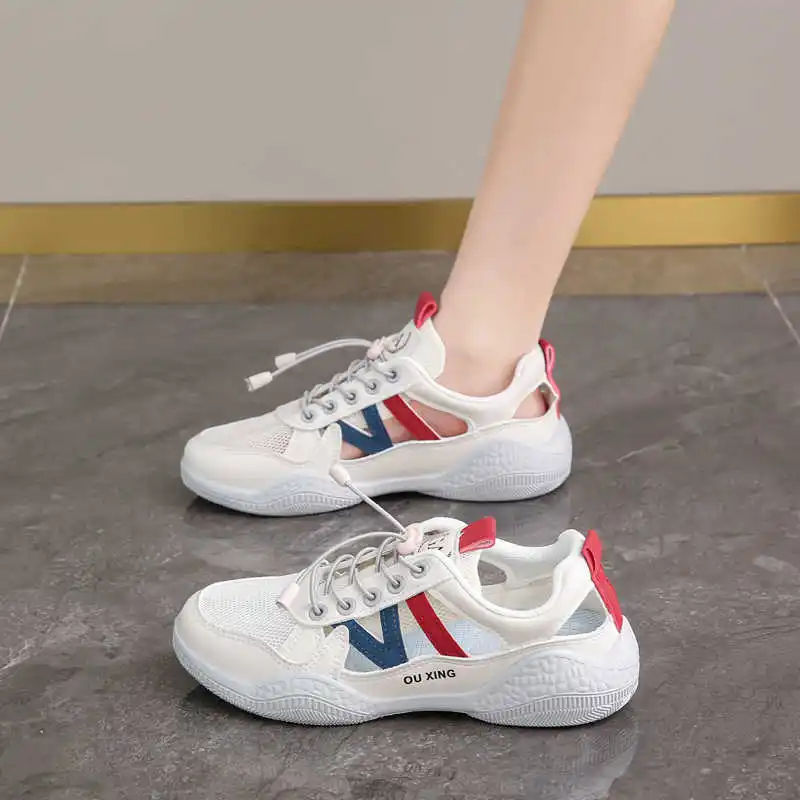 

Platformed Spring-autumn 37 Size Sneakers Casual Athletics Woman Shoes Sport Trending Krasovka Training Outside Different