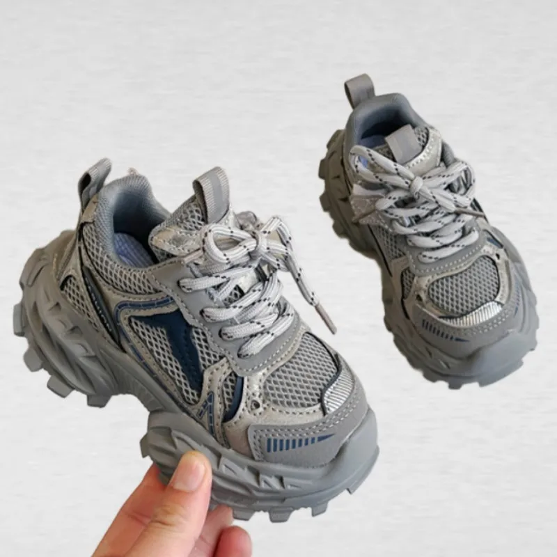 Spring Autumn New Boys' Anti slip Sports Shoes Children's Versatile Outdoor Dad Shoes Girls' Thick soled Fashion Casual Shoes