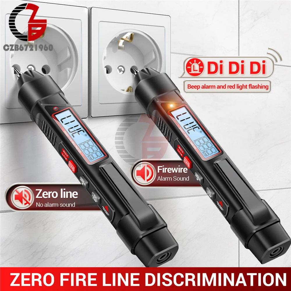 Imagem -05 - Intelligent Voltage Tester Pen Chave de Fenda Elétrica Lápis de Teste Ncv Indução Power Detector Indicador ac dc