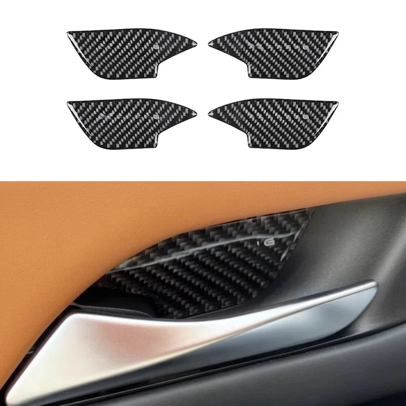 

New！ Car Inner Door Bowl Sticker Fit for Xpeng G9 True Carbon Fiber Inner Handle Sticker Modification Anti-scratch Protective St