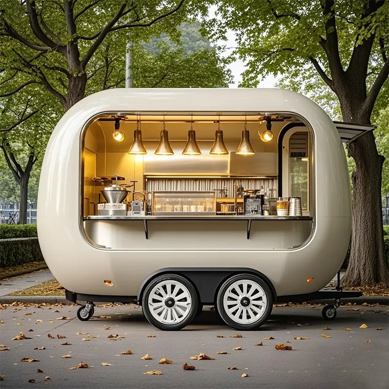 Square Food Trailer Concession Cart Mobile Kitchen Adjustable Shelving Storage Solutions For Different Menu Needs Food Vending
