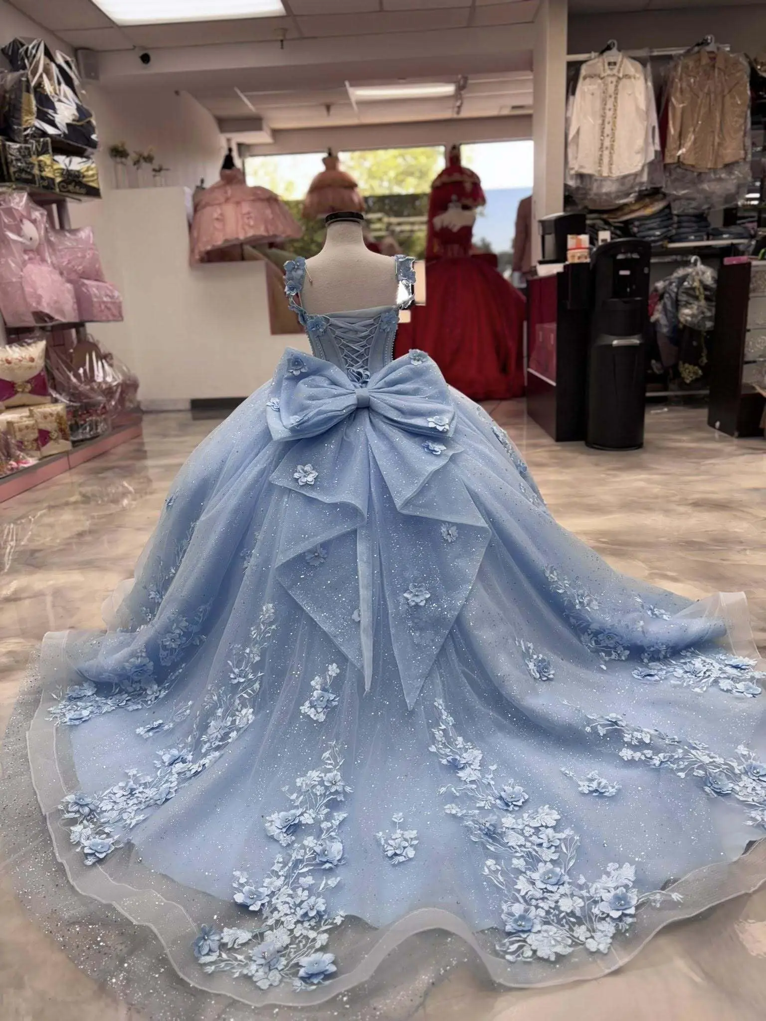 Exquisite Blue Flower Girl Dress Tulle Fluffy with Quality Applique for Wedding Little Princess Birthday Party Evening Gowns image 5