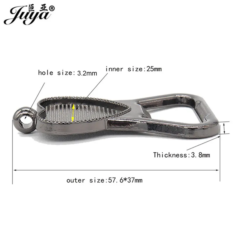 1pcs Multifunction Cabochon Base 25mm Pendant Tray Setting For Jewelry Making DIY Beer Bottle Opener Keychain Accessories