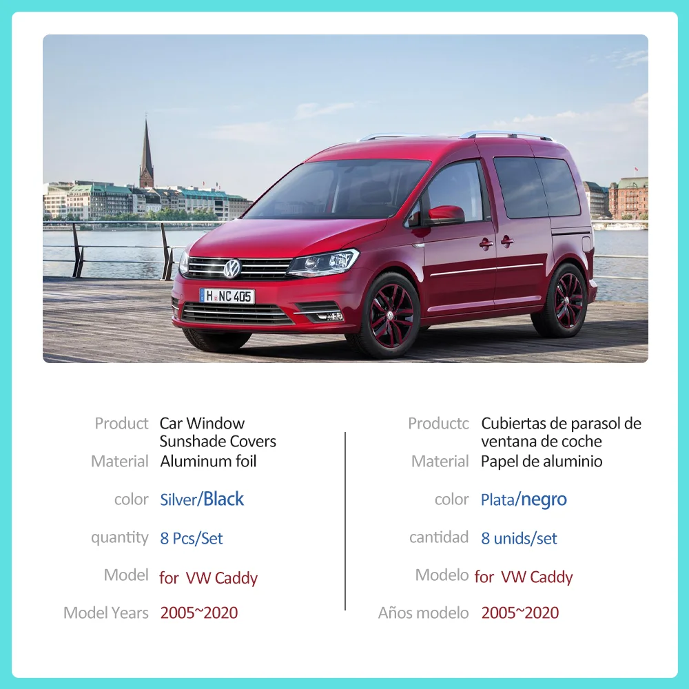 Car SunShade for Volkswagen VW Caddy 2K Maxi Life MK3 2005~2020 Windows Sun Visor Windshield Curtain Cover Sunroof Accessories view 2