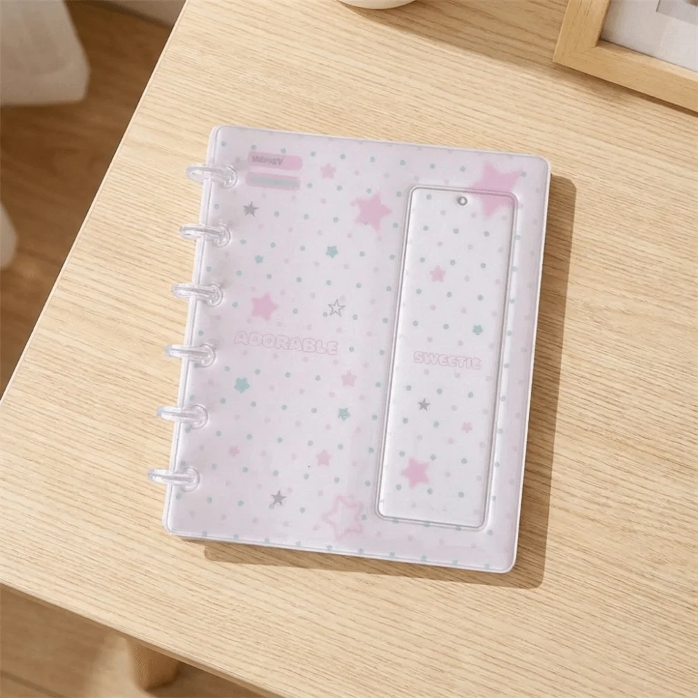 Small Card Storage Book 4-Grid Photo Card Holder Refillable INS Photo Card Binder Loose-leaf PVC Photo Storage Album School