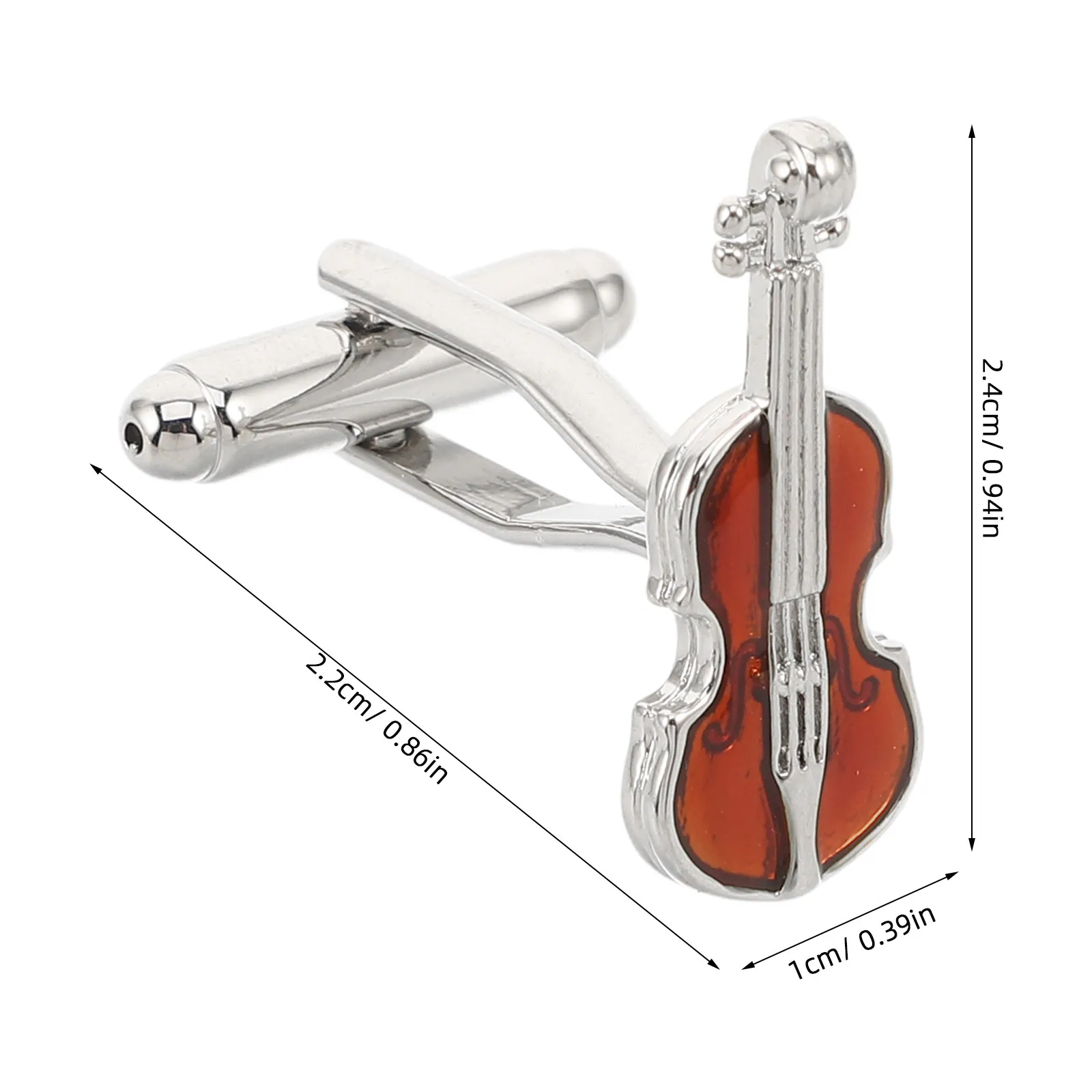 2Pcs Vintage Violin Cuff Links for Men Alloy French Shirt Buttons Formal Business Wedding Prom Tuxedo Accessories