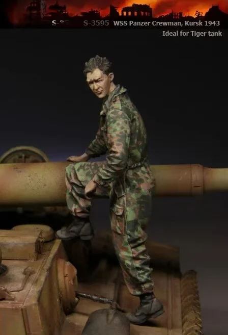 1:35 Resin kit  Waffen-SS Panzer Crew, Kursk 1943  4 Collectible Unassembled Sculpture for Hobbyists