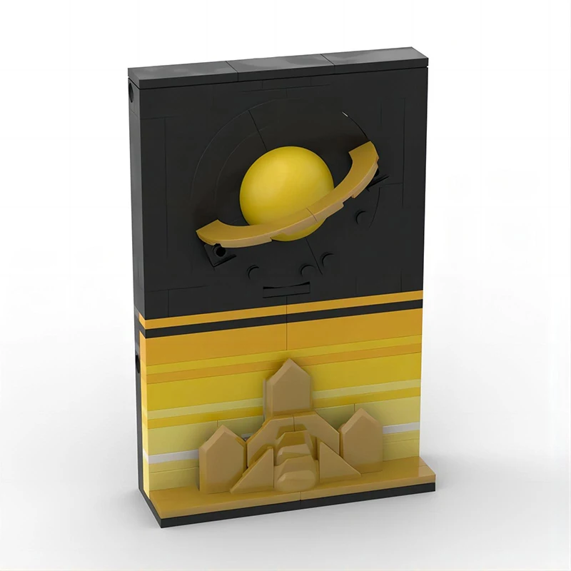 MOC Kreative Raumfahrt-Geschichte Szene Postkarten-Baustein-Modell DIY Kinder-Puzzle-Bausatz Geburtstagsgeschenk Dekoration – Detail 10