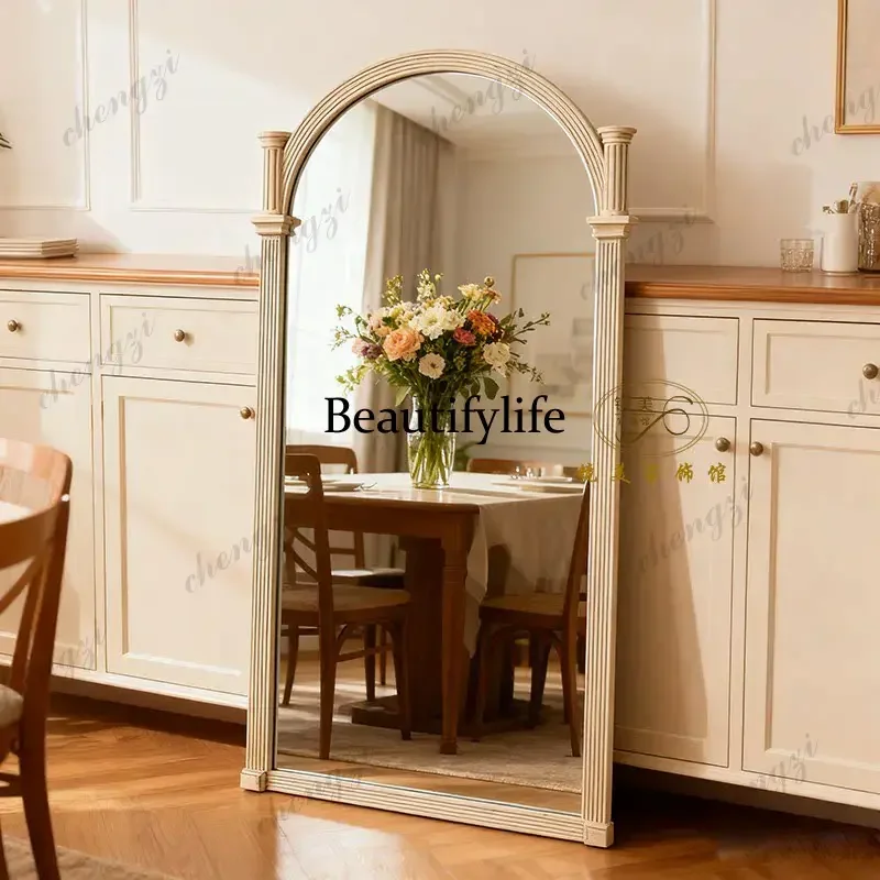 French retro home full-length mirror bedroom wall hanging fitting mirror