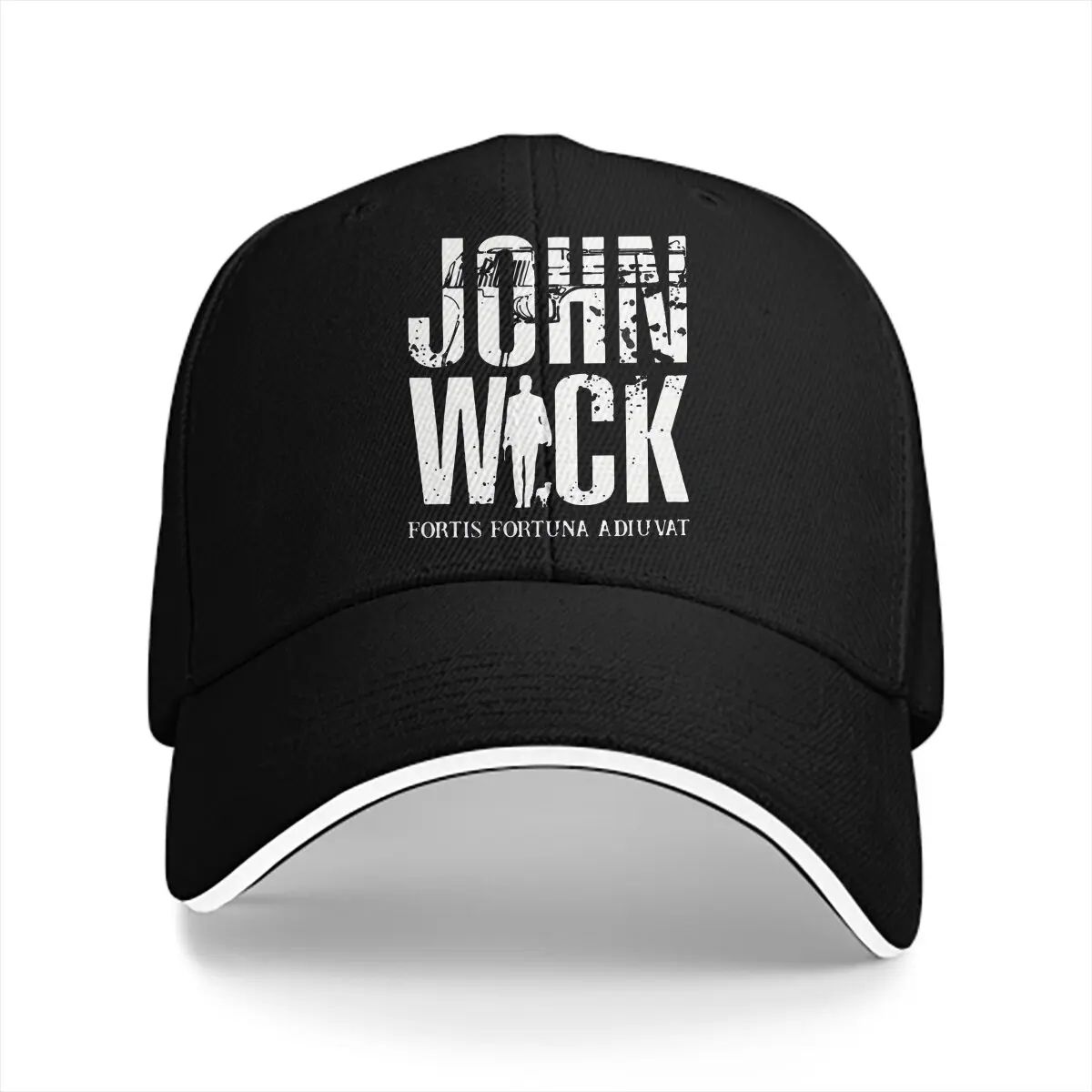 John Wick Multicolor Hat Peaked Women's Cap Fortis Fortuna Adiuvat Personalized Visor Protection Hats