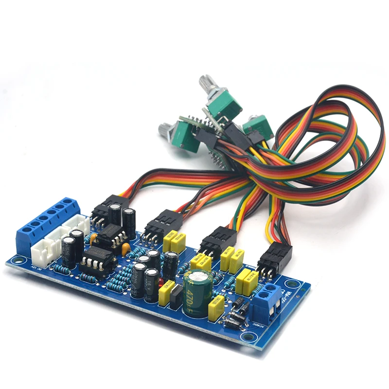 UNISIAN-Placa de Control de tono NE5532 OP-AMP, preamplificador HIFI, graves, agudos, volumen, para amplificadores, KIT DIY