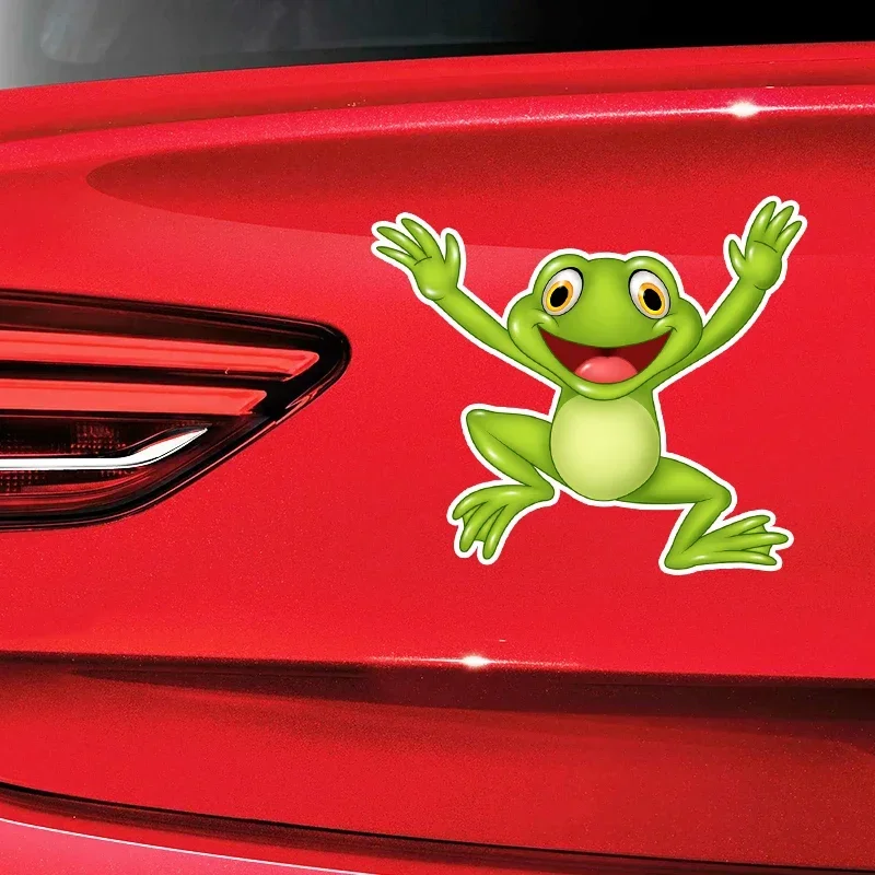

Lovely Frog Car Bumper Window Stickers Waterproof Decoration For Car Fashion Decals Vinyl Material Creative Stickers