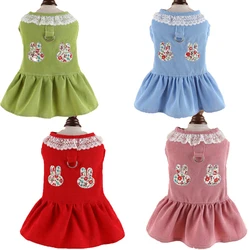 Pet Cat Dress Dog Clothes Summer Cute Corduroy Sleeveless Skirt Puppy Kitten Clothing For Small Dogs Yorkie Pet Harness Dresses