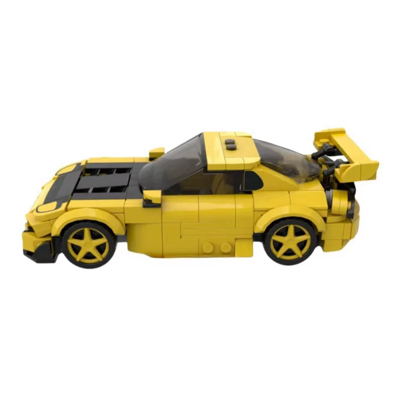 

MOC yellow car model - small particle assembled toy building blocks 267 pieces - suitable for all enthusiasts who like assemblin