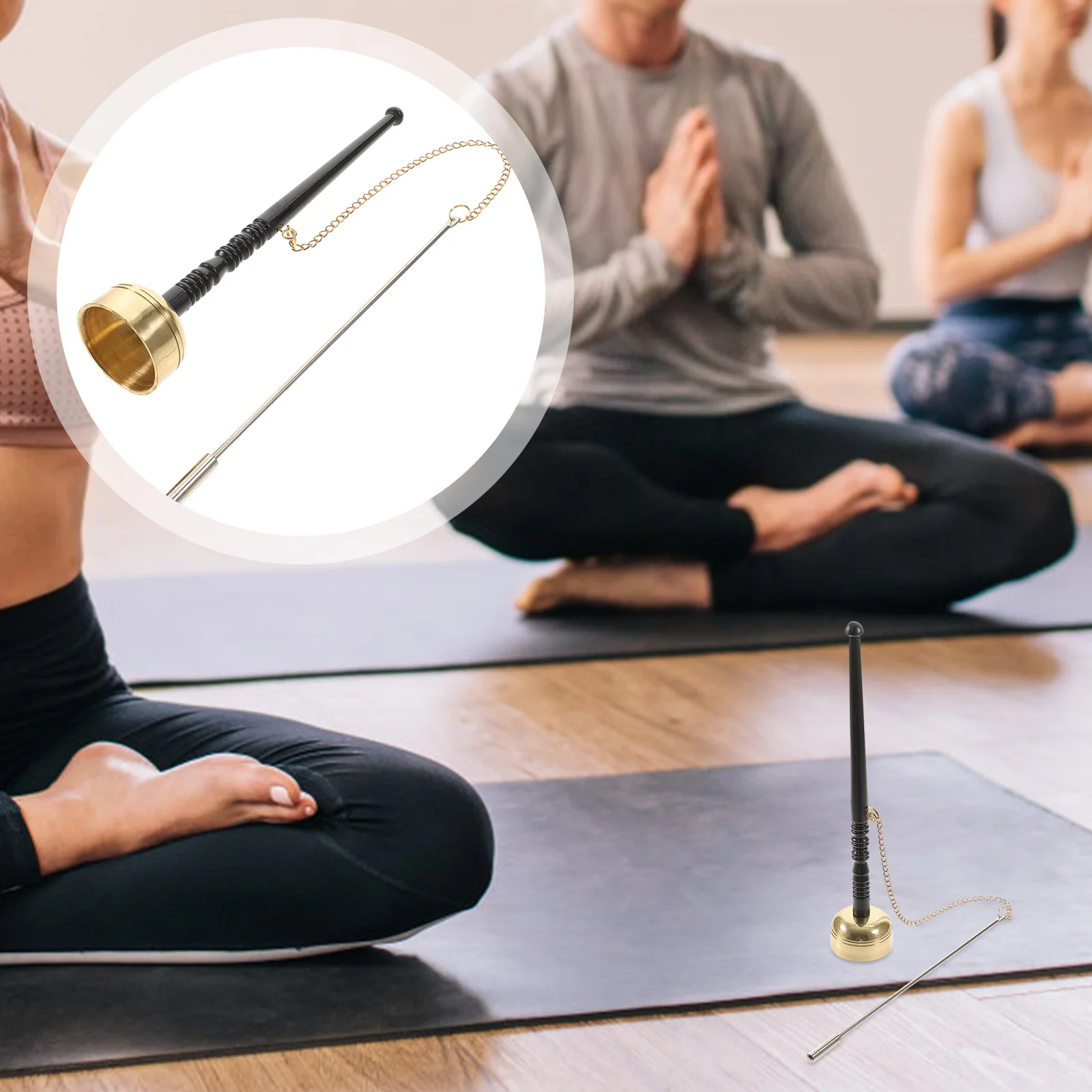 

Delicate Copper Yin Qing Musical Instrument Temple Supply Craft Gift For Ceremony Decoration Loud Crisp Sound Hand Ring