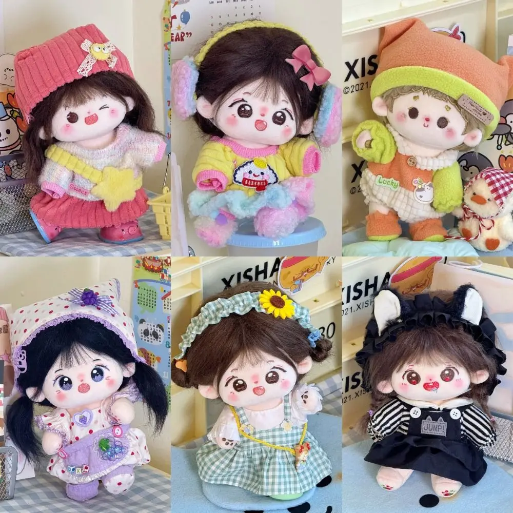 

Cute Multi Color Doll's Clothes Multiple Styles Hand-made Doll Outfit Dolls Accessories Gift Doll Hoodie Set 20cm Cotton Doll