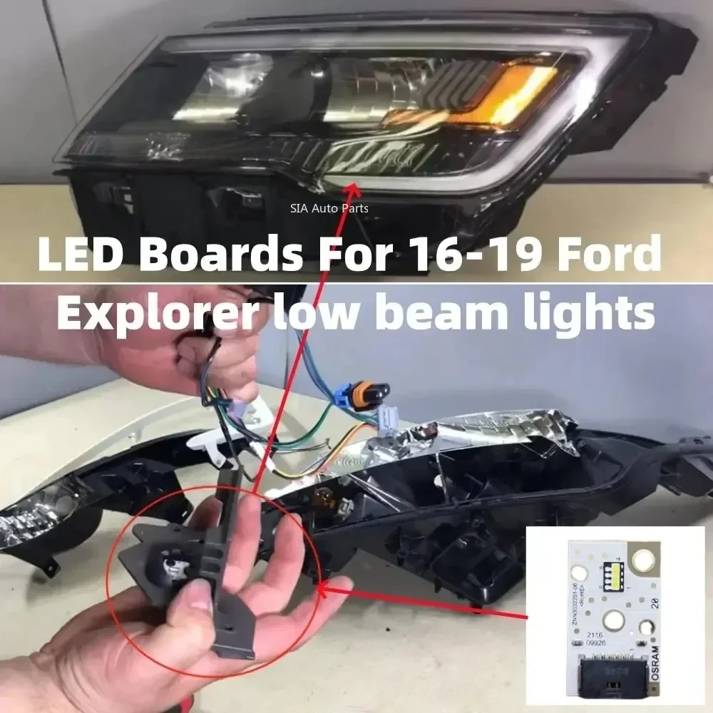 New LED Headlight Low Beam LED Board For Ford Explorer 2016 2017 2018 2019 Auto Parts Chip