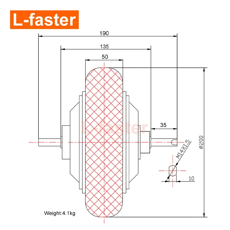 DIY 36v 350w 30KM/H 8 Polegadas Brushless Gear Hub Scooter Elétrico Motor Bldc